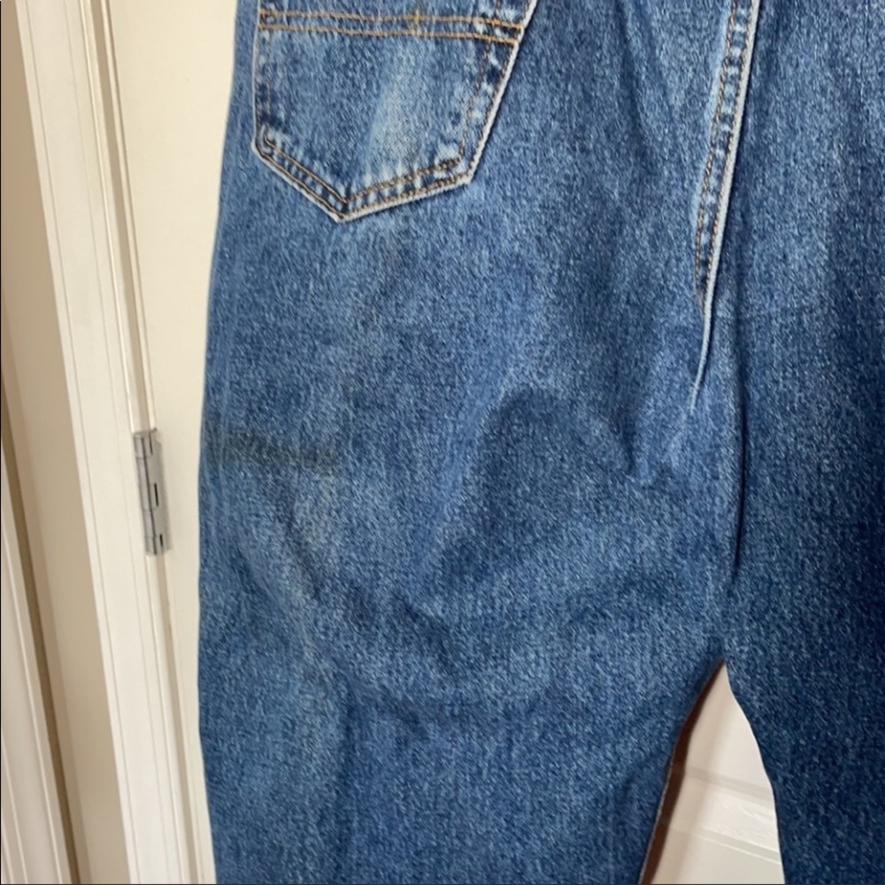 donated … Final Price 100% Cotton Big Mans Blue Denim Jeans 46x30 Work Jeans - Picture 9 of 11